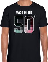 Fiftys feest t-shirt / shirt made in the 50s - zwart - voor heren - kleding / 50s feest shirts / verjaardags shirts / outfit L