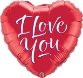 Folie cadeau sturen helium gevulde ballon I Love You 46 cm - Folieballon versturen/verzenden