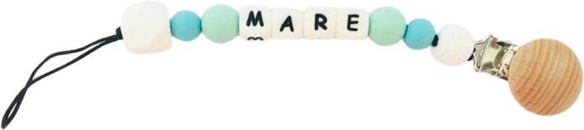 Goedkoopste Speenkoord met naam – Unisex meisje en jongen – Speenketting kralen - Baby cadeau - Origineel kraamcadeau - Speenkoord kralen - Naam speenkoord