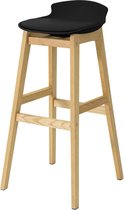 Simpletrade Barkruk - comfort - draagbaar - Hout - zwart - 40x87x46cm