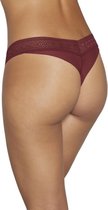 Tanga slip Ysabelle Mora | wijnrood fantasia | L