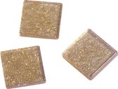 205x stuks Acryl glitter mozaiek goud 1 cm - Mozaieken zelf maken