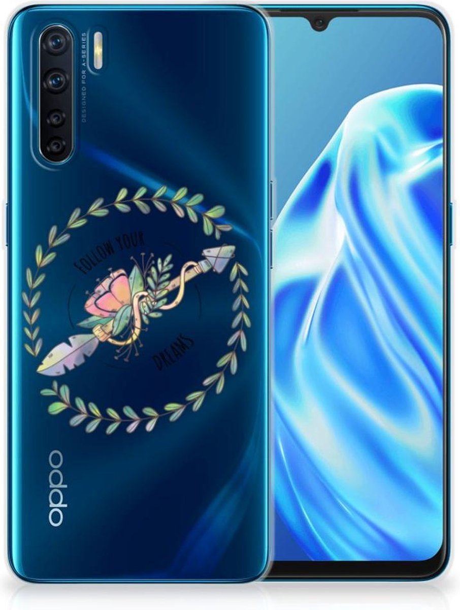 OPPO A91 Telefoonhoesje met Naam Boho Dreams