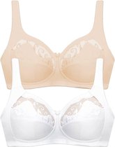 BH zonder beugel-75C-Wit/beige