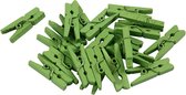 Mini wasknijpers, l: 25 mm, b: 3 mm, groen, 36stuks
