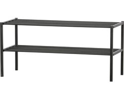 WOOOD Ferro Schoenenrek - Metaal - Zwart - 40x85x35