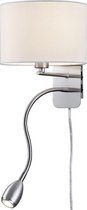 LED Wandlamp - Trion Hotia - E14 Fitting - 3W - Warm Wit 3000K - Rond - Mat Wit - Aluminium - OSRAM LEDs - BSE