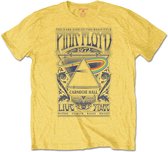 Pink Floyd Heren Tshirt -L- Carnegie Hall Poster Geel