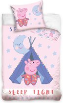 Peppa Pig Dekbedovertrek Sleep Tight - 140  x 200 cm - Roze