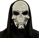 Amscan 3d-gezichtsmasker Horror-skelet Plastic Zilver One-size