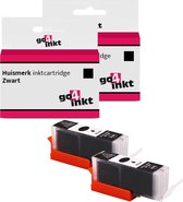 Go4inkt compatible met Canon PGI-570XL bk twin pack inkt cartridge zwart - 2 stuks
