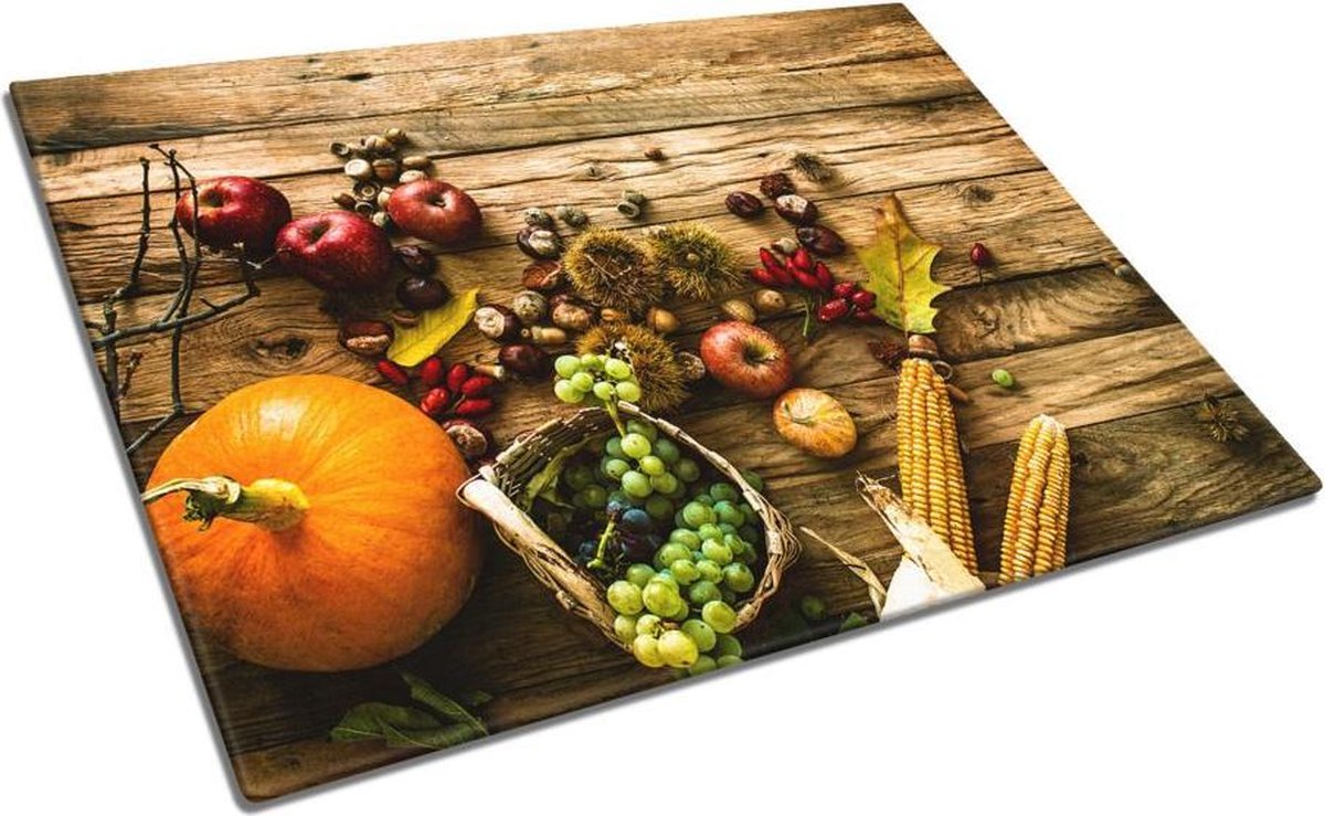 Glassnijplank - Herfst Thema - Glazen - Snijplanken - 35×25 cm - 4 mm