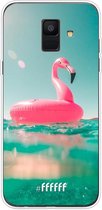 Samsung Galaxy A6 (2018) Hoesje Transparant TPU Case - Flamingo Floaty #ffffff