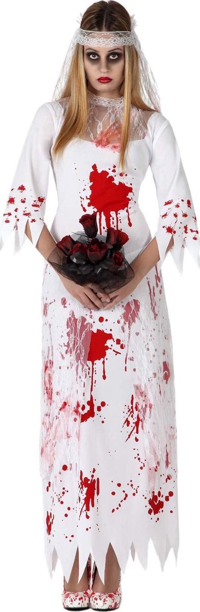 Halloween kostuum van bebloede bruid - Verkleedkleding - M/L" | bol.com