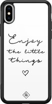 iPhone XS Max hoesje glass - Enjoy life | Apple iPhone Xs Max case | Hardcase backcover zwart