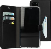 Mobiparts hoesje geschikt voor Apple iPhone 11 Pro Max - Wallet/Boekhoesje - Eco Leer - Magneet Sluiting - Opberg vakken - Zwart