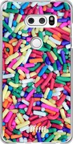 LG V30 (2017) Hoesje Transparant TPU Case - Sprinkles #ffffff