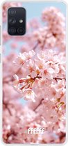 Samsung Galaxy A71 Hoesje Transparant TPU Case - Cherry Blossom #ffffff