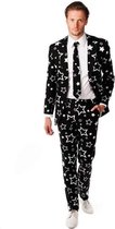 OppoSuits Starring - Mannen Kostuum - Zwart - Feest - Maat 54