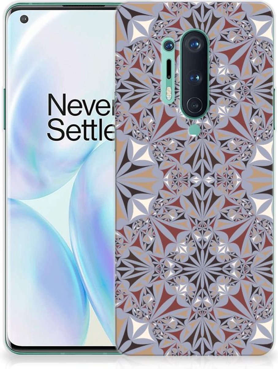 OnePlus 8 Pro TPU Siliconen Hoesje Flower Tiles