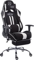 CLP Limit xl Bureaustoel - Ergonomisch - Voor volwassenen - Stof - zwart/wit met voetensteun