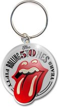 Rolling Stones Sleutelhanger 50th Anniversary Grijs/Rood