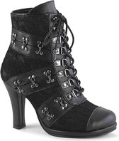 GLAM-202 (EU 41,5 = US 11) 3 3/4 Heel, 1/2 PF Lace-Up Front Ankle Boot, Side Zip