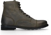 Sacha - Heren - Khaki leren veterboots - Maat 42