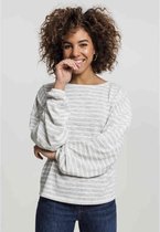 Urban Classics Longsleeve top -S- Oversize Stripe Pullover Grijs/Wit