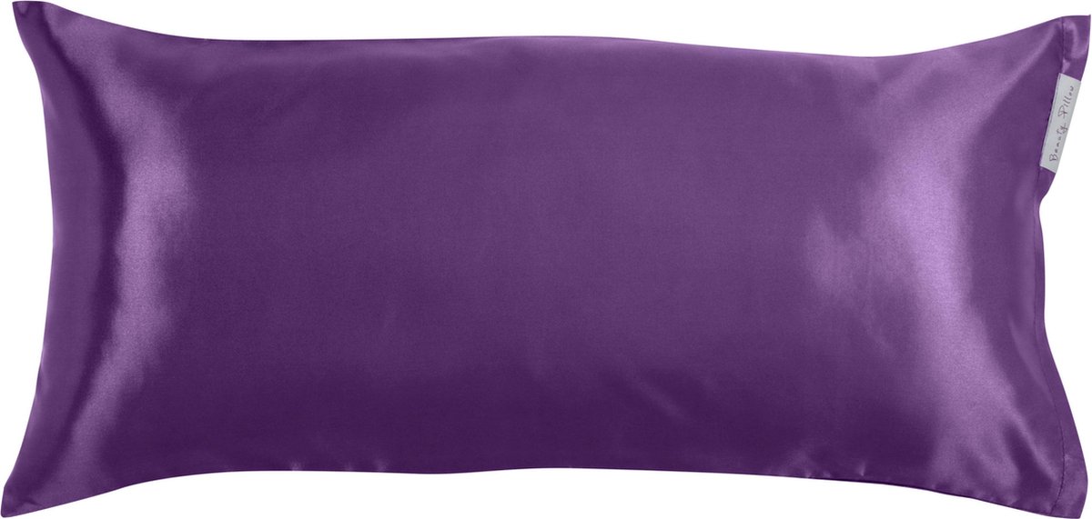 Beauty Pillow® Original - Satijnen Kussensloop - Aubergine - 80x40 cm (Duitse maat)
