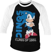 Sonic The Hedgehog Raglan top -2XL- Class Of 1991 Zwart/Wit