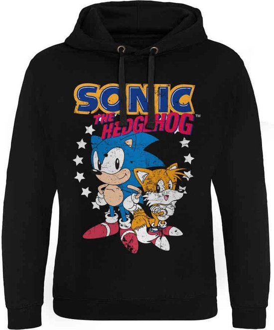 Sonic The Hedgehog Hoodie/trui -L- Sonic Tails Zwart bol
