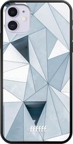 iPhone 11 Hoesje TPU Case - Mirrored Polygon #ffffff