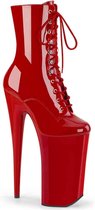 Pleaser Plateau Laarzen, Paaldans schoenen -38 Shoes- BEYOND-1020 Paaldans schoenen Rood