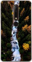 Nokia X6 (2018) Hoesje Transparant TPU Case - Forest River #ffffff