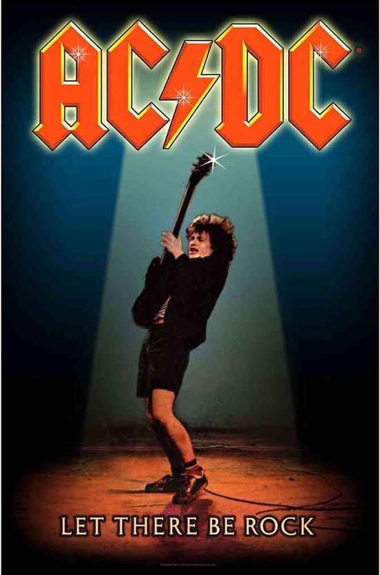 AC/DC - Let There Be Rock Textiel Poster - Multicolours
