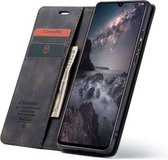 CASEME - Samsung Galaxy M20 Retro Wallet Case - Zwart