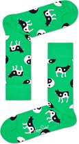 Happy Socks - Ying Yang Koe - Groen - Unisex - Maat 36-40