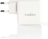 Nedis thuislader met 1 USB-C en 1 USB-A poort - Smart IC - 4,8A / wit