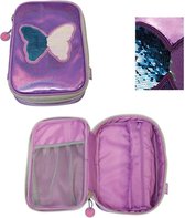 Etuibox Sequins 22x15cm paars