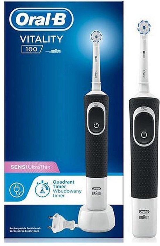 toon Makkelijk in de omgang Verzoekschrift Oral-B Vitality 100 - Elektrische Tandenborstel - Zwart | bol.com
