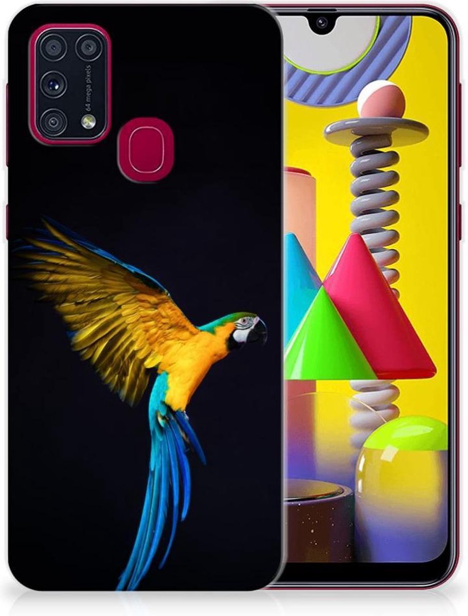 Samsung Galaxy M31 TPU Hoesje Papegaai