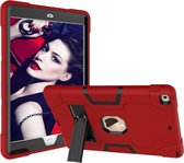 Tablet hoes geschikt voor iPad Mini 4/ - Schokbestendige Back Cover - Hybrid Armor Case - Rood/Zwart