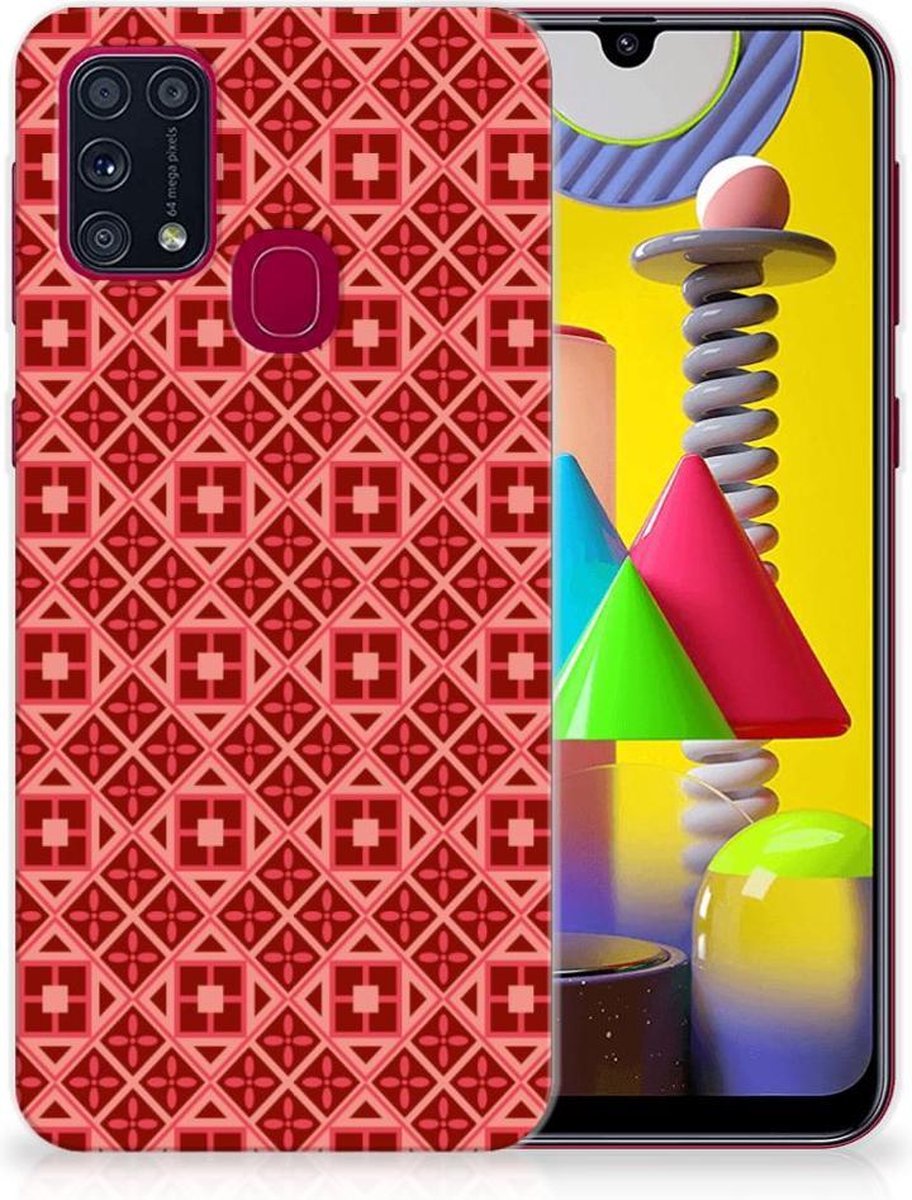 TPU Hoesje voor Samsung Galaxy M31 TPU bumper Batik Rood