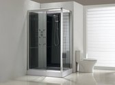 Saqu Room douchecabine met links draaiende deur 120x90x225cm helder glas/aluminium chroom