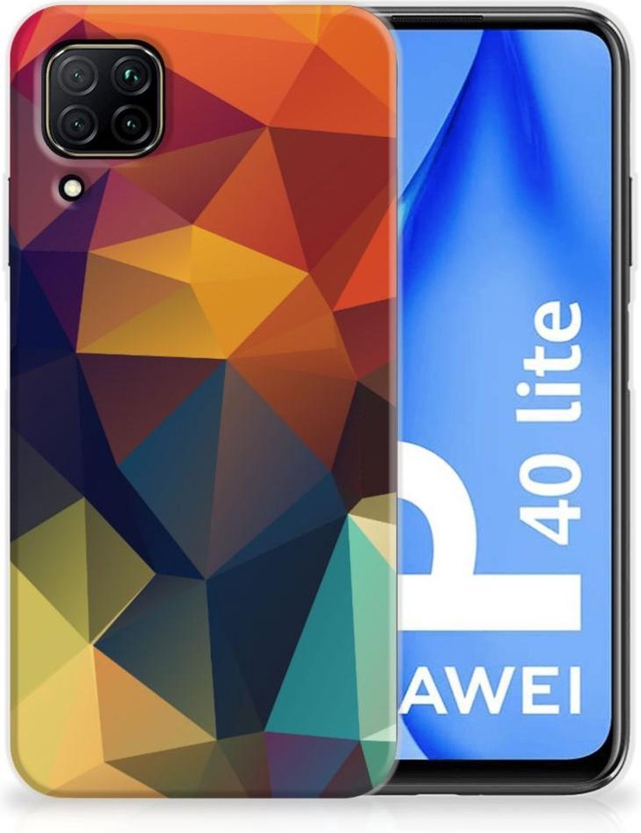 Huawei P40 Lite TPU Hoesje Polygon Color