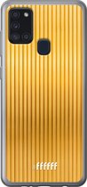 Samsung Galaxy A21s Hoesje Transparant TPU Case - Bold Gold #ffffff