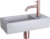 Differnz Ravo Fonteinset 38x18x9cm beton gebogen rose koper