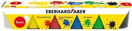 Eberhard Faber Schoolverf tempera 6x25ml - ass. kleuren Basis