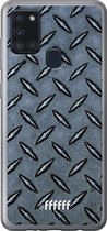 Samsung Galaxy A21s Hoesje Transparant TPU Case - Diamond Plate #ffffff